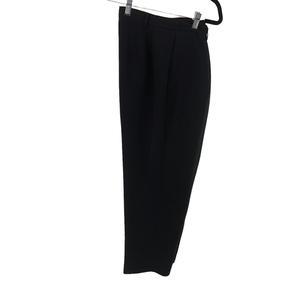 Charter Club Womans 14P‎ Black Lined Pleated Dress Pants Straight Leg